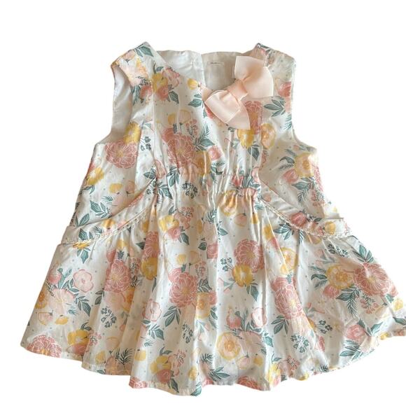 JILLIAN’S CLOSET | Baby Dress Floral with Bow & Pockets | Size 12M - Picture 1 of 5